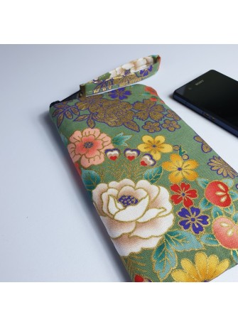 Etui zippé pour téléphone - Kanako vert