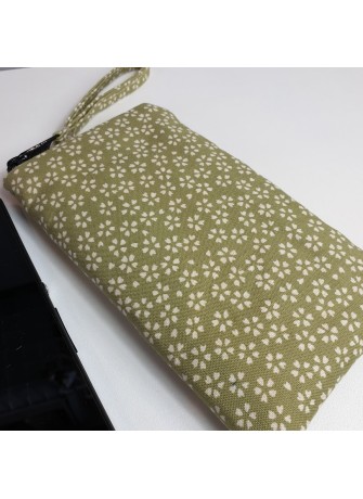 Etui zippé pour téléphone - Sakura vert