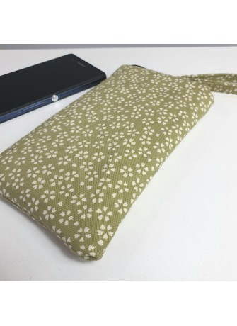 Etui zippé pour téléphone - Sakura vert