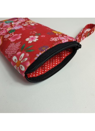 Etui zippé pour téléphone - Miya rouge