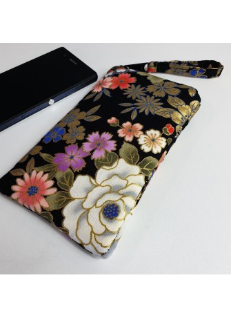 Etui zippé pour téléphone - Kanako noir