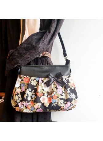 Sac à bandoulière - Kanako noir & simili cuir noir