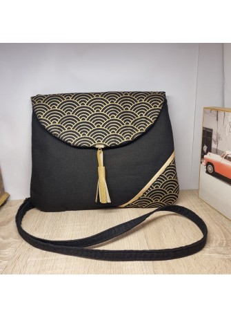 Sac pochette élégante - Nami noir doré