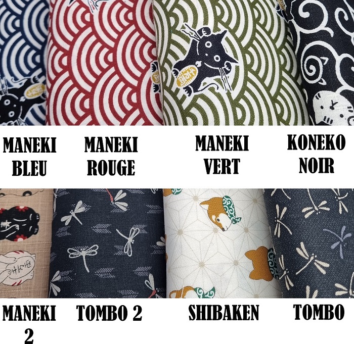 Porte chéquier tissu japonais lapins, protège chéquier talon haut