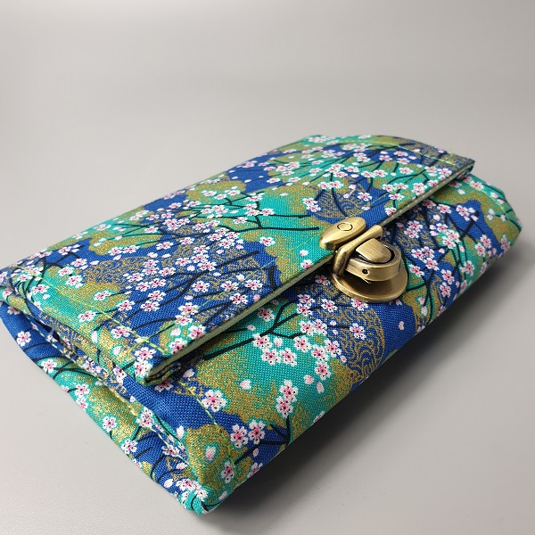 Coin Purse Card wallet  -  Akina turquoise blue gold