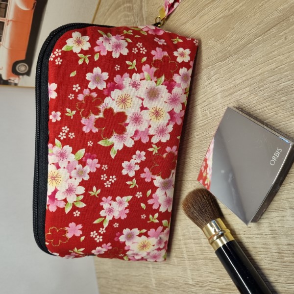 cosmetic make up pouch  - Mieko red