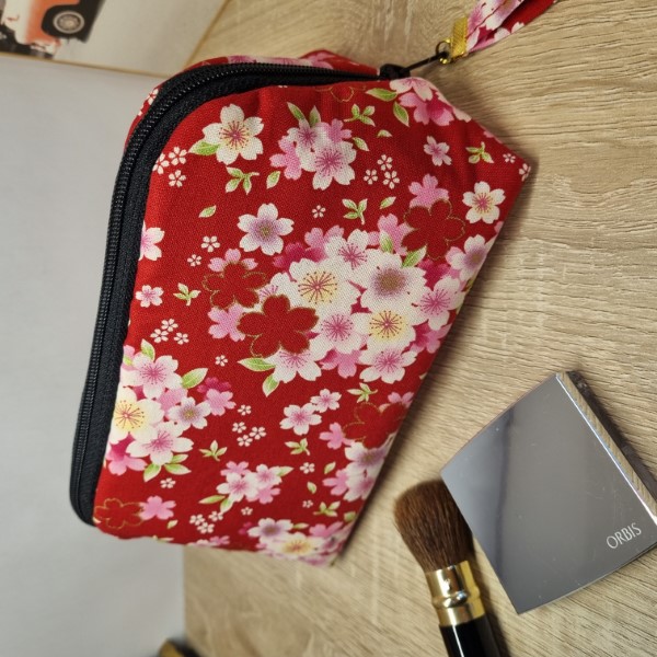 cosmetic make up pouch  - Mieko red