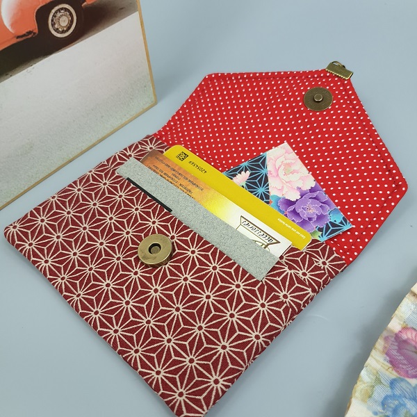 Card case - Asanoha red