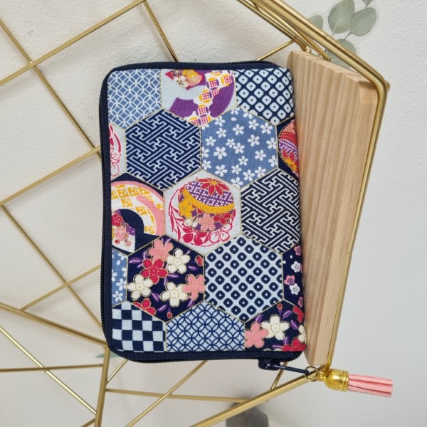 5.5\" zippered Cards and coins wallet - Yosetsu blue