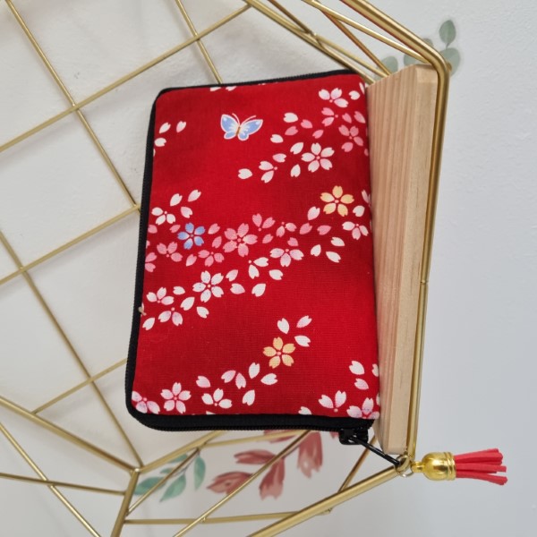 5.5\" zippered Cards and coins wallet - Miyu red
